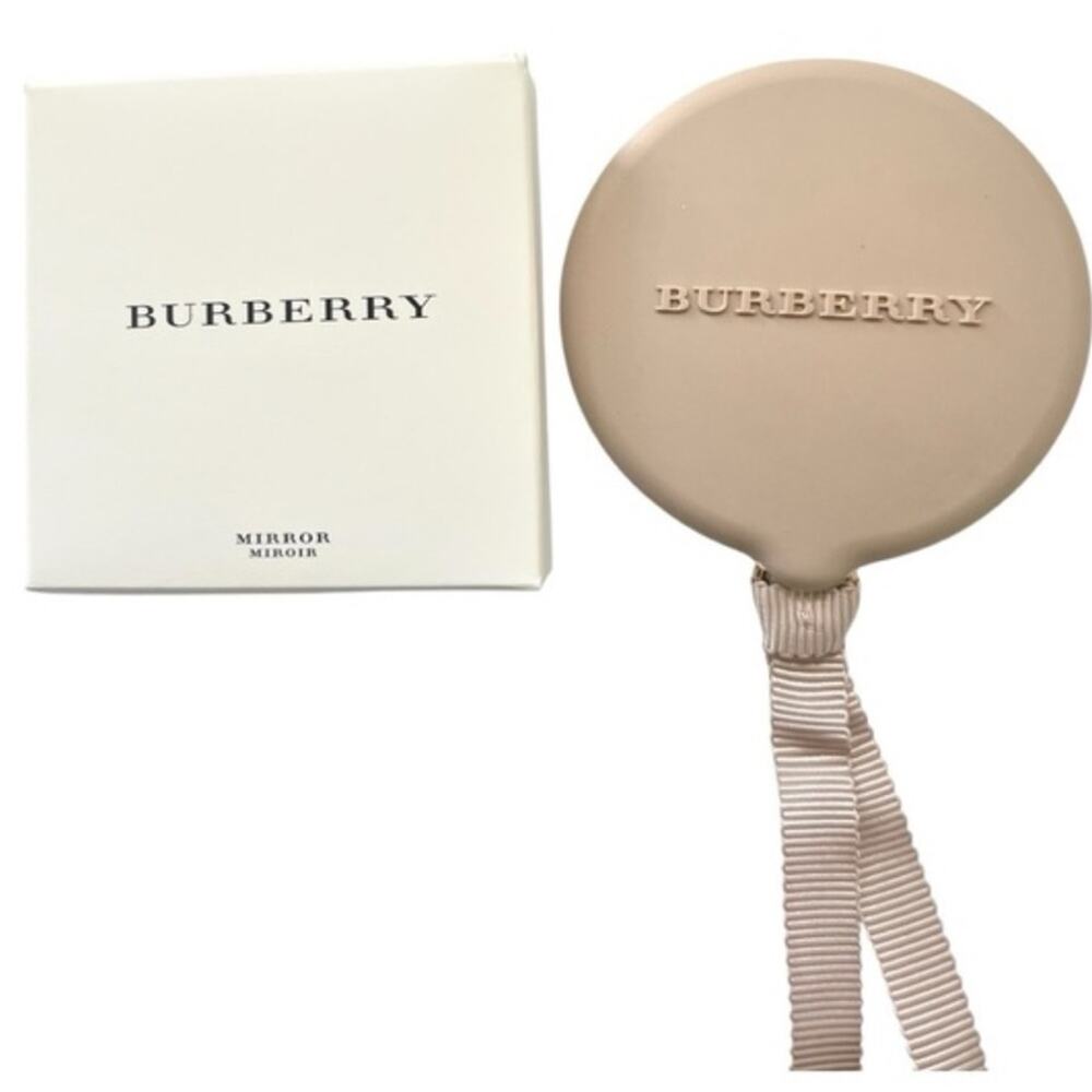 Burberry Tan Round Makeup Mirror NIB